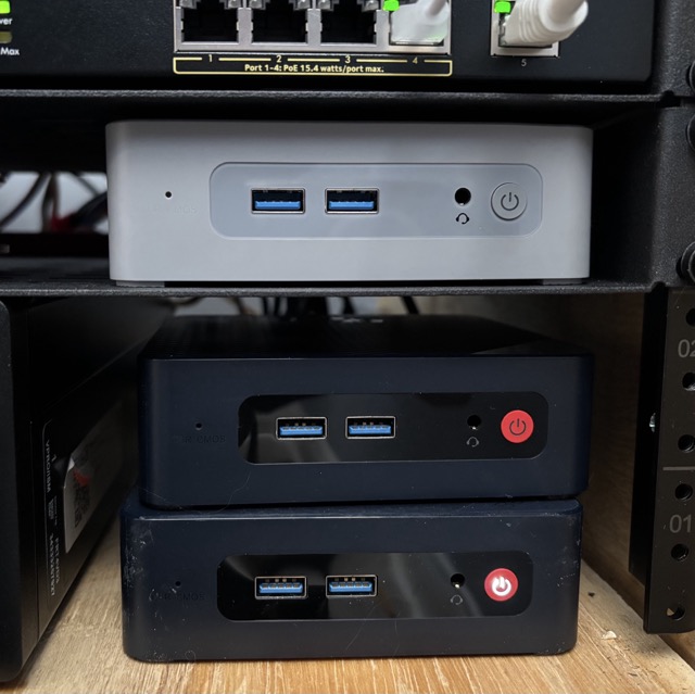 three beelink mini PCs