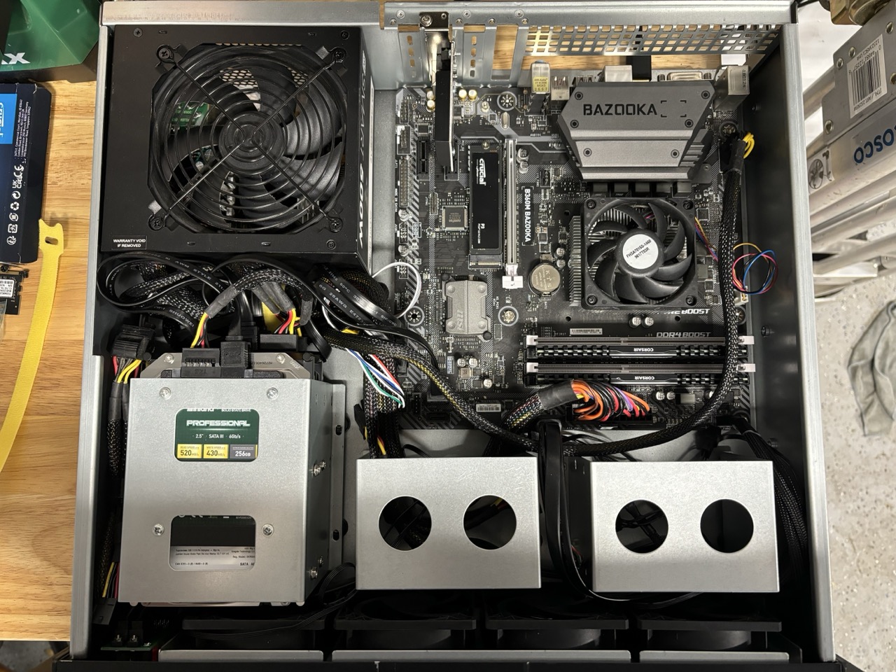 a crowded server case